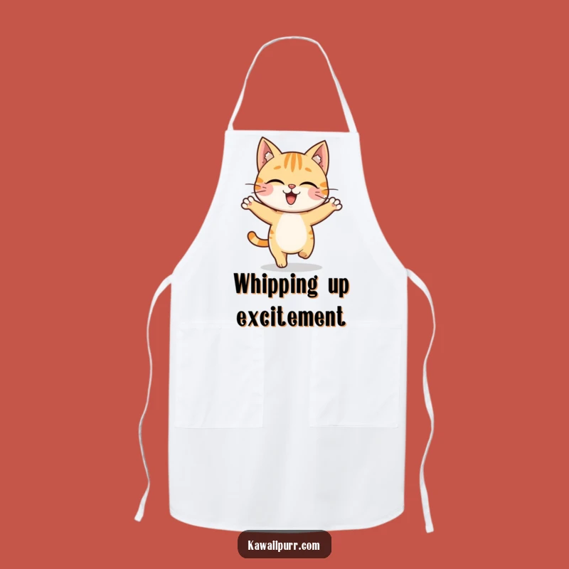 Funny Cat Hop Apron: Playful Character Wear, Whimsical Cooking Gift