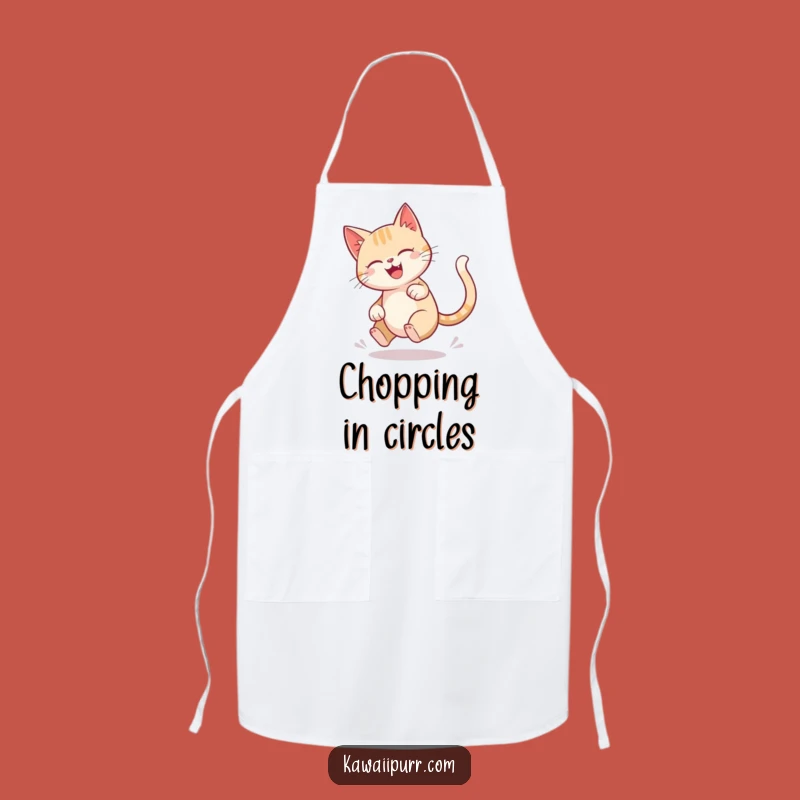 Funny Dizzy Cat Tail Chase Apron: Cook with Joyful Abandon, Unique Funny Chef's Gift