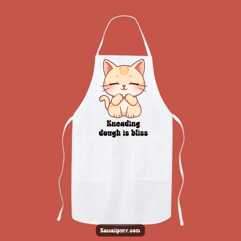 Funny Cat Purring Apron: Kitchen Character Wear, Whimsical Cooking Gift