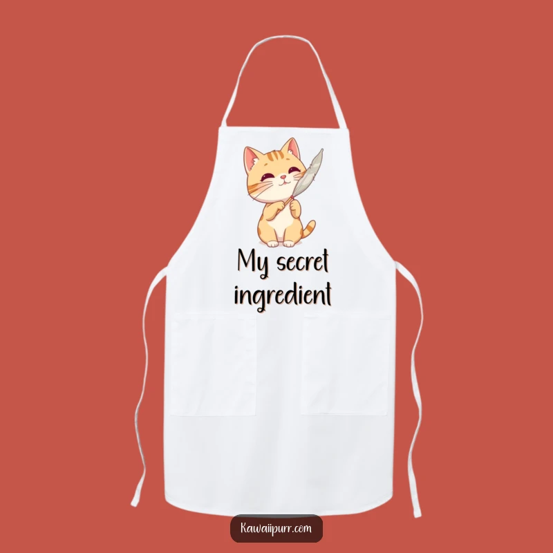 Funny Cat Feather Apron: Playful Character Wear, Whimsical Kitchen Gift