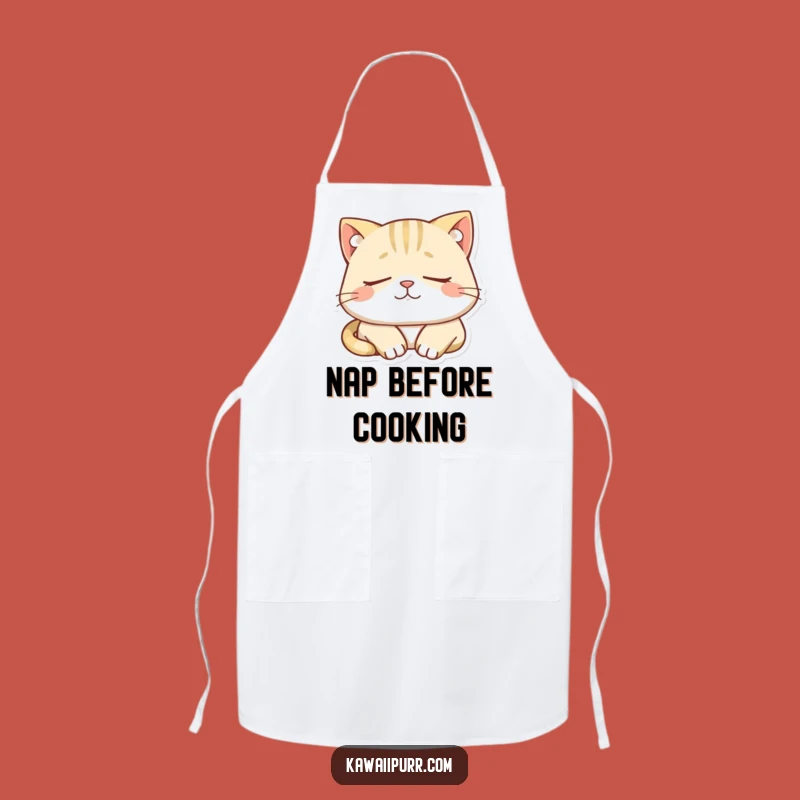 Funny Sleepy Cat Apron: Kitchen Relaxation Gift!