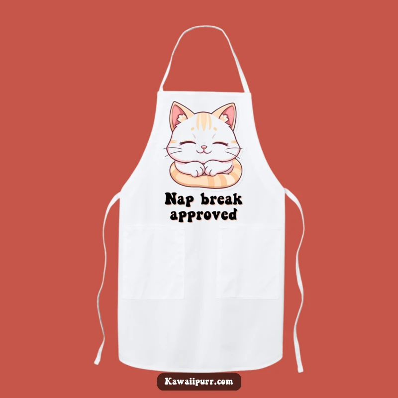 Funny Cat Napping Apron: Peaceful Kitchen Moments for the Relaxed Cook, Fun Gift