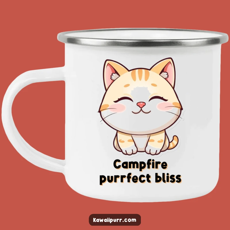 Funny Content Cat Camping Mug: Sip Serenity Outdoors