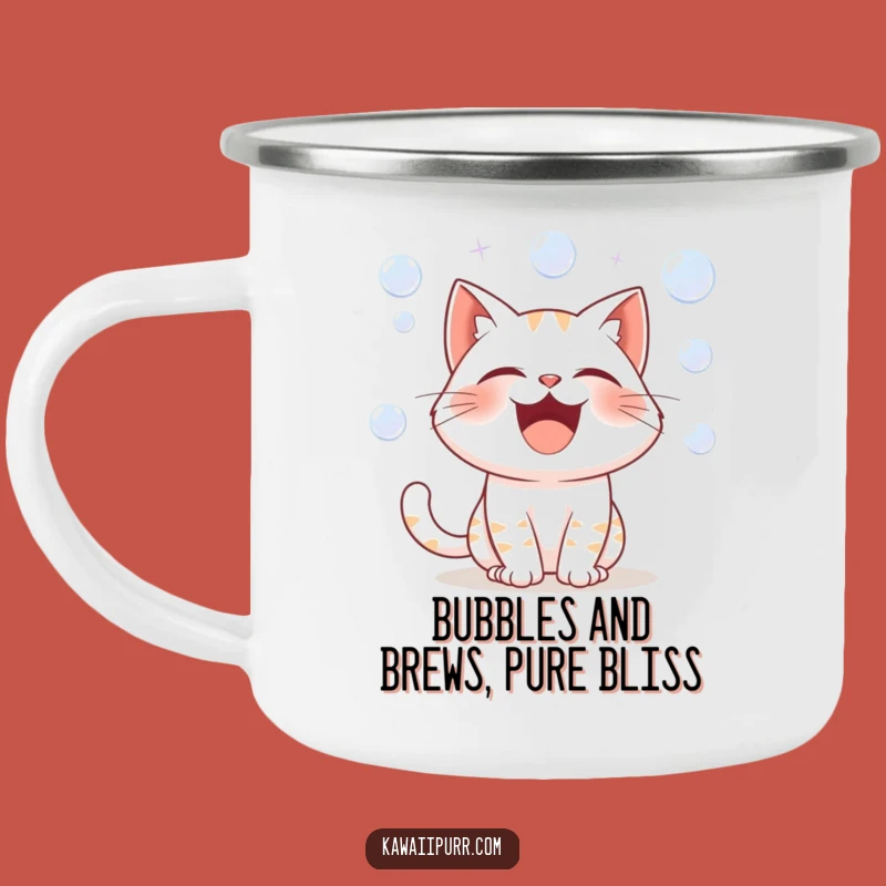 Funny Cat Campfire Mug: Hilarious Laughing Feline Outdoor Gift