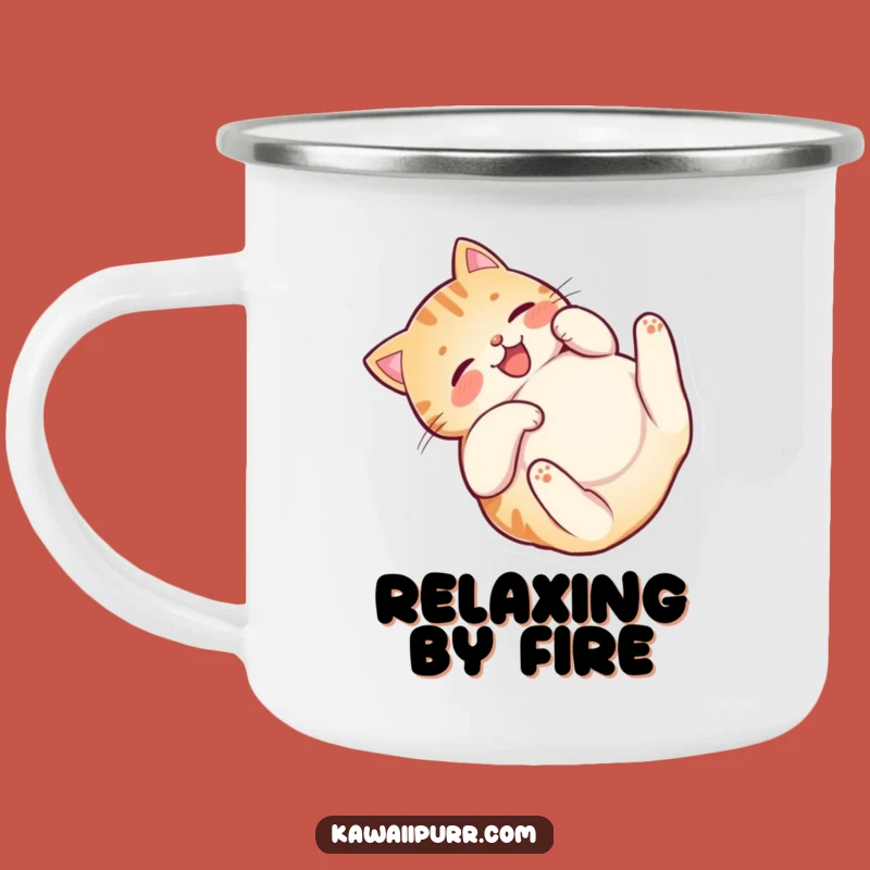 Funny Happy Cat Belly Camping Mug: Durable Roller Outdoor Funny Gift