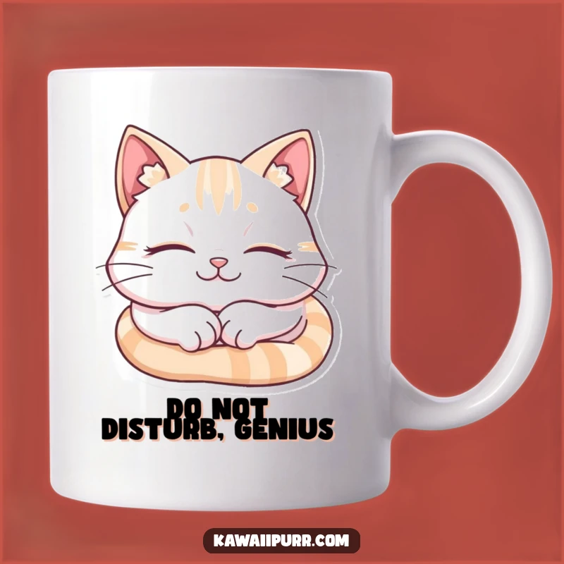 Funny Cat Napping Mug: Peaceful Feline Snooze Humor for a Relaxing, Funny Gift