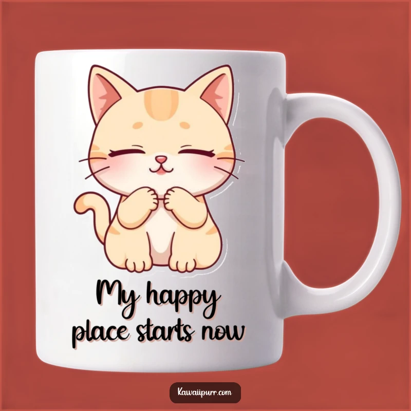 Funny Cat Purring Mug: Adorable Character Gift for Cat Lovers, Ultimate Cozy Vibes Mug
