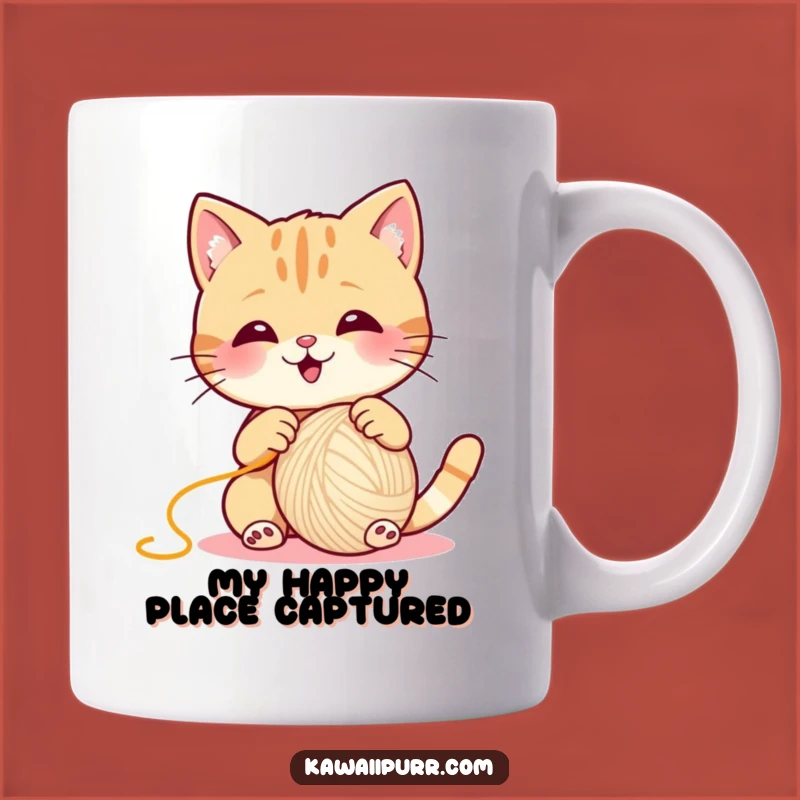 Funny Cat Yarn Batting Mug: Hilarious Feline Fun for a Purrfectly Amusing Gift