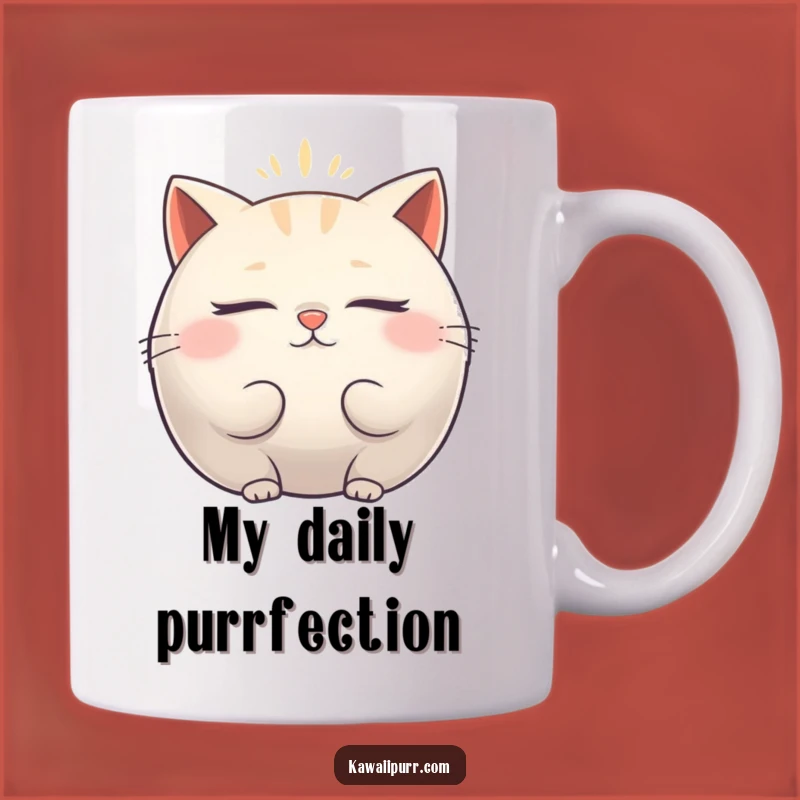 Funny Fat Cat Zen Mug - Relaxing Aura & Calm Humor Gift