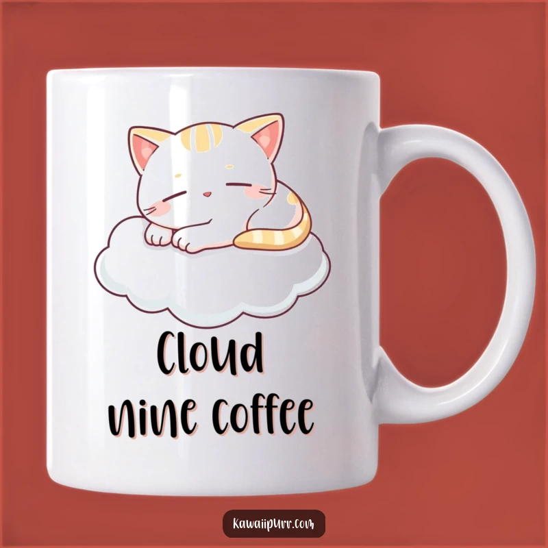 Funny Kawaii Cloud Cat Mug: Dreamy and Hilarious Gift for Relaxation