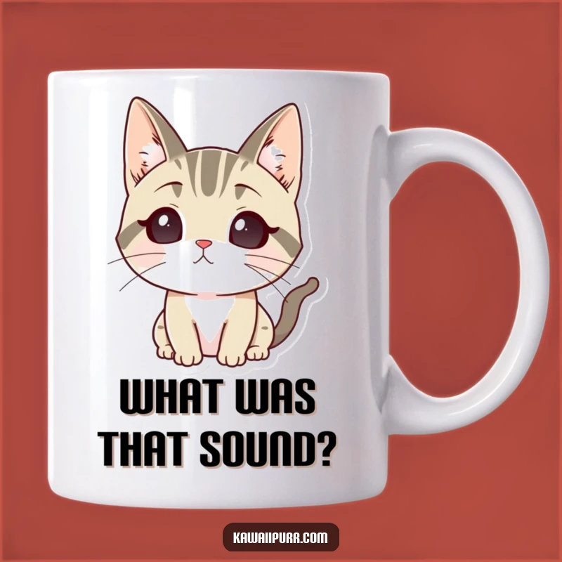 Funny Listening Cat Mug: Attentive Feline Ears Gift