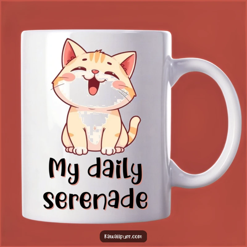 Funny Cat Meowing Upwards Mug: A Hilarious Gift for Your Favorite Vocal Feline Friend!