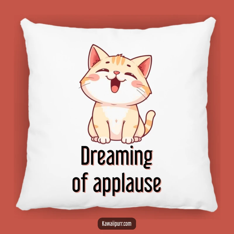 Funny Cat Meowing Upwards Pillow: Add Cozy Joy and Hilarious Comfort to Your Space!