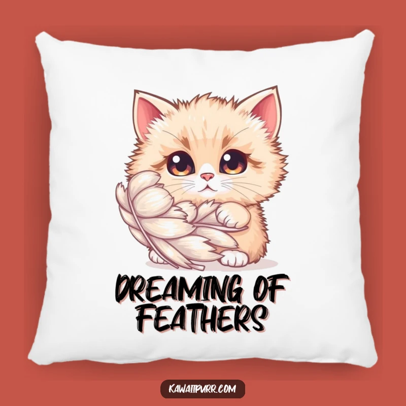 Cozy Funny Cat Feather Pillow, Curious Feline Cushion, Adorable Funny Gift