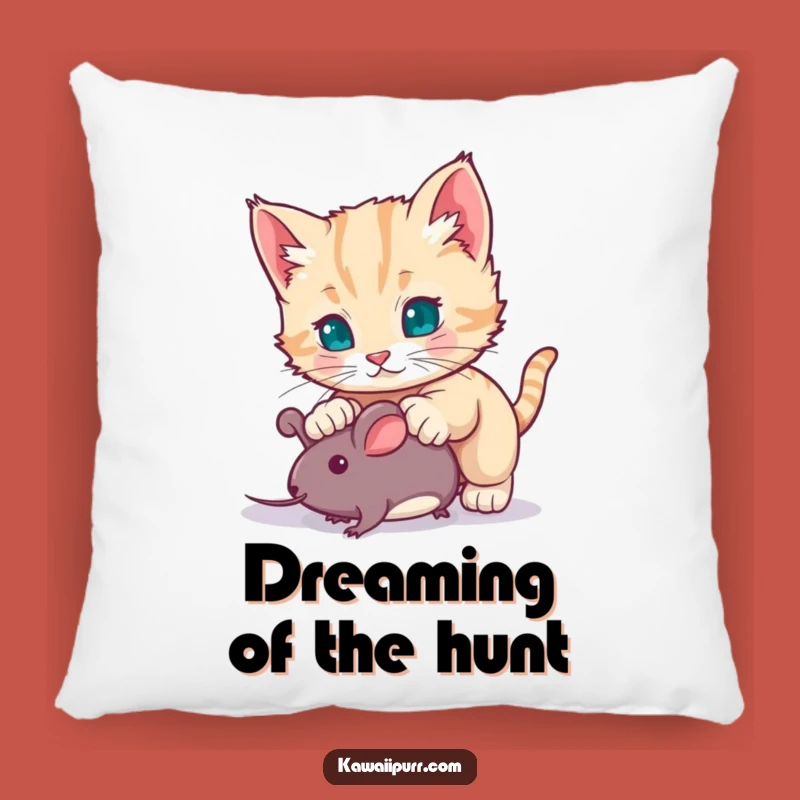 Funny Kitten Pouncing Pillow: Soft Cat Character Toy Mouse Cushion Gift