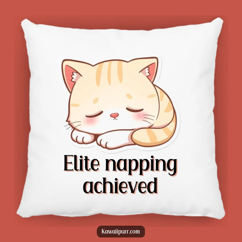 Funny Sleeping Cat Pillow: Comfy & Peaceful Feline Throw Pillow Gift