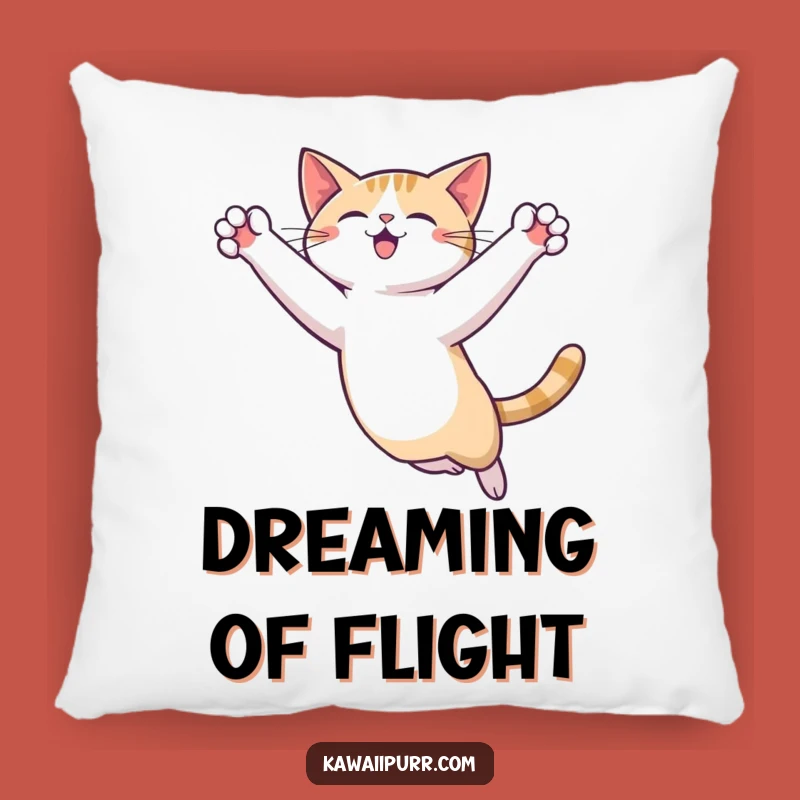Funny Cat Leap Pillow: Soft Feline Acrobatics Comfort, Adorable Funny Gift