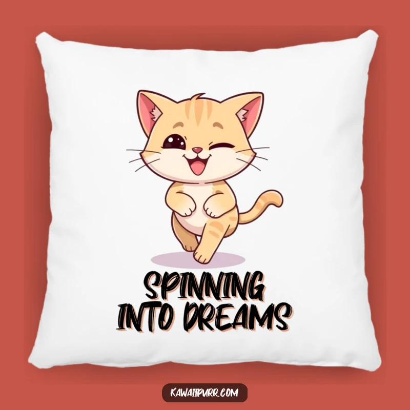 Funny Dizzy Cat Tail Chase Pillow: Cozy Feline Fun Gift!