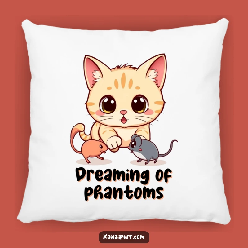 Funny Kawaii Ghost Mouse Cat Pillow: Cozy Comfort with a Spooky Surprise