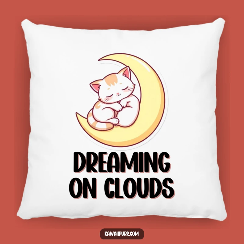 Funny Sleepy Moon Cat Pillow - Cozy Comfort for Sweet Dreams!