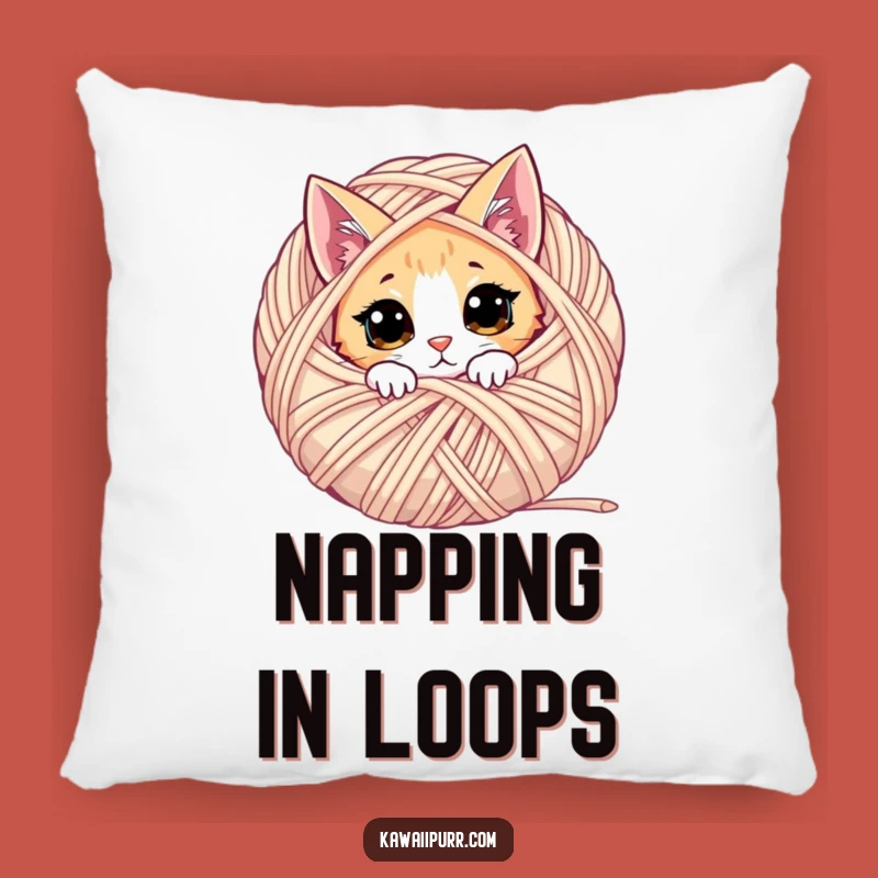 Funny Curious Cat Pillow: Cozy Yarn Ball Cushion, Perfect Comfy Funny Gift!