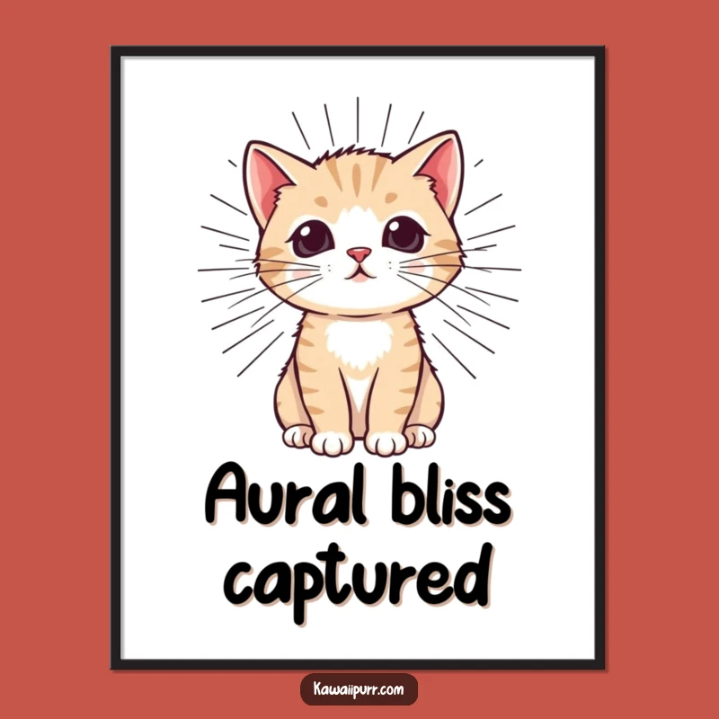 Funny Kitten Purr Digital Art Print: Instant Download for Cat Lovers' Joyful Home Decor