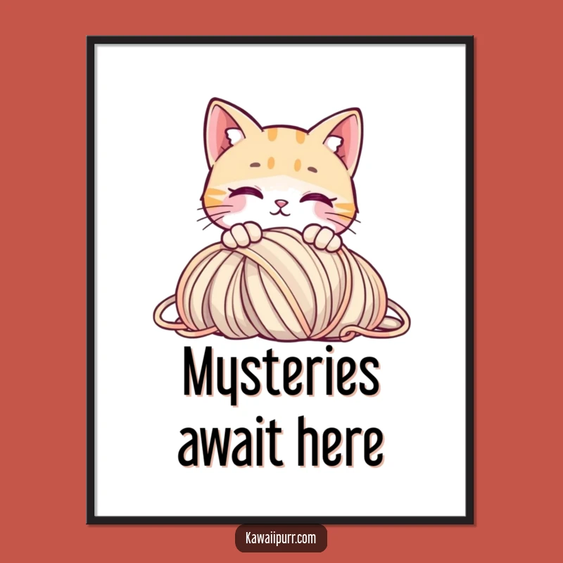 Funny Curious Cat Digital Art Print: Bring Playfulness Home