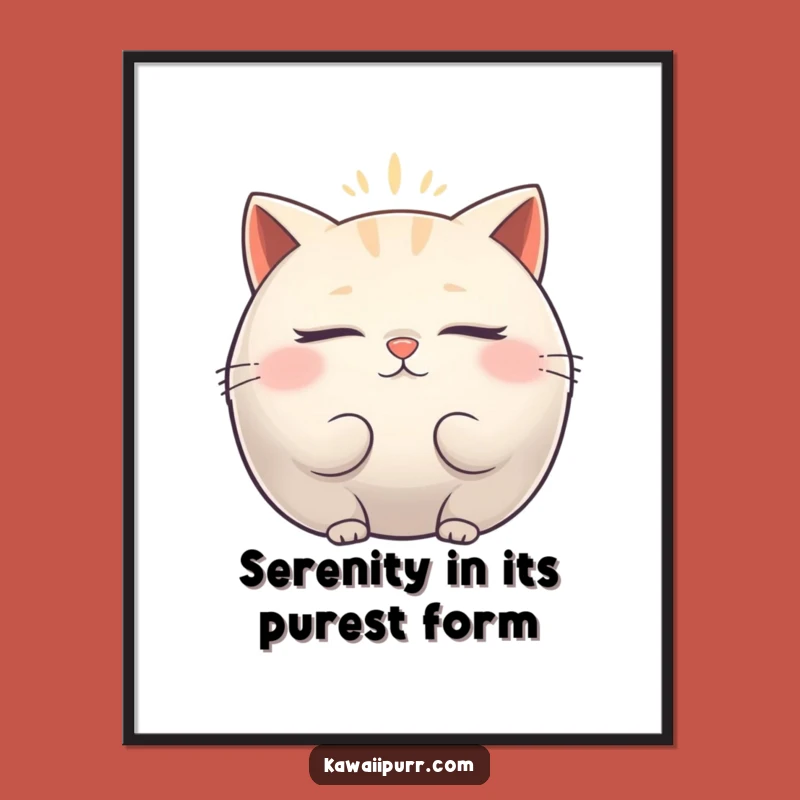 Funny Fat Cat Zen Digital Art - Instant Relaxing Aura
