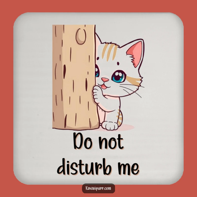 Funny Mischievous Cat Coaster Set: Protect Tables with Feline Flair, A Hilarious Gift!