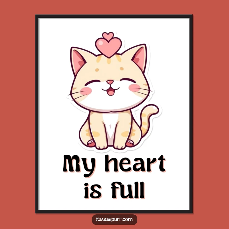 Funny Purring Cat Poster: Heartwarming Feline Wall Art, Ideal Funny Gift for Cat Enthusiasts!