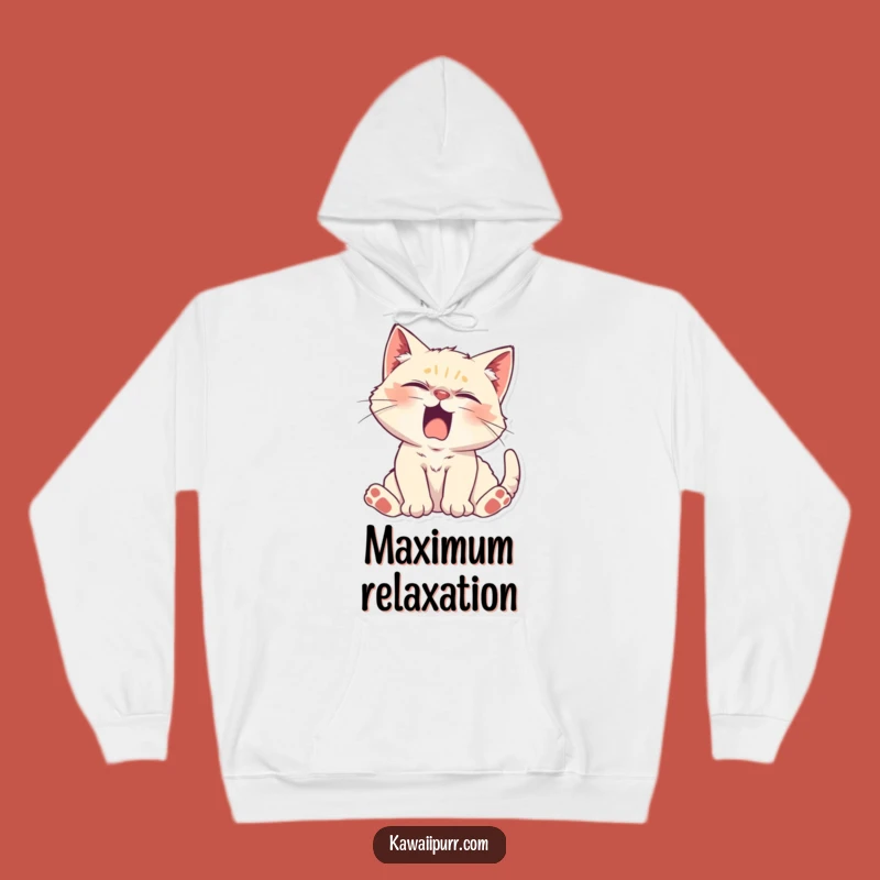 Cozy Funny Lazy Kitten Hoodie: Warmth Meets Ultimate Relaxation and Humor.