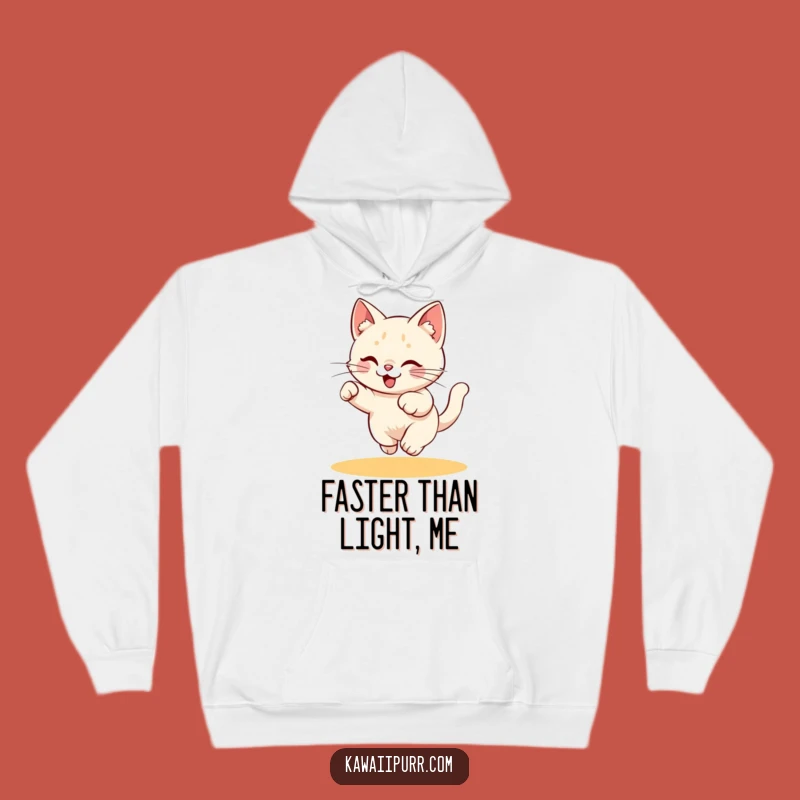 Funny Cat Laser Chase Hoodie - Cozy & Energetic Kitty Fun