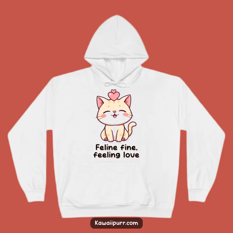 Funny Purring Cat Hoodie: Cozy Feline Heart Pullover, The Ultimate Funny Gift for Cat Lovers!