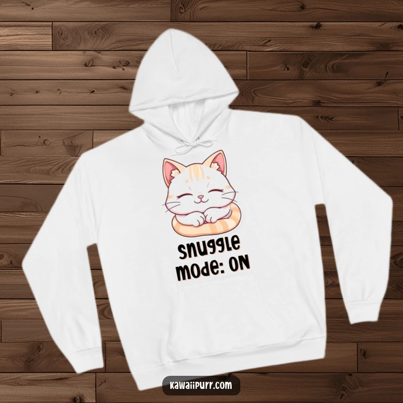 Funny Cat Hoodie, a content cat sleeping soundly, a peaceful smile gracing its face.