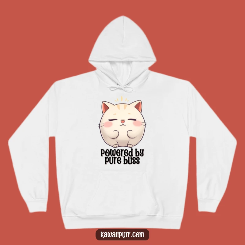 Funny Fat Cat Zen Hoodie - Cozy Aura & Relaxing Humor