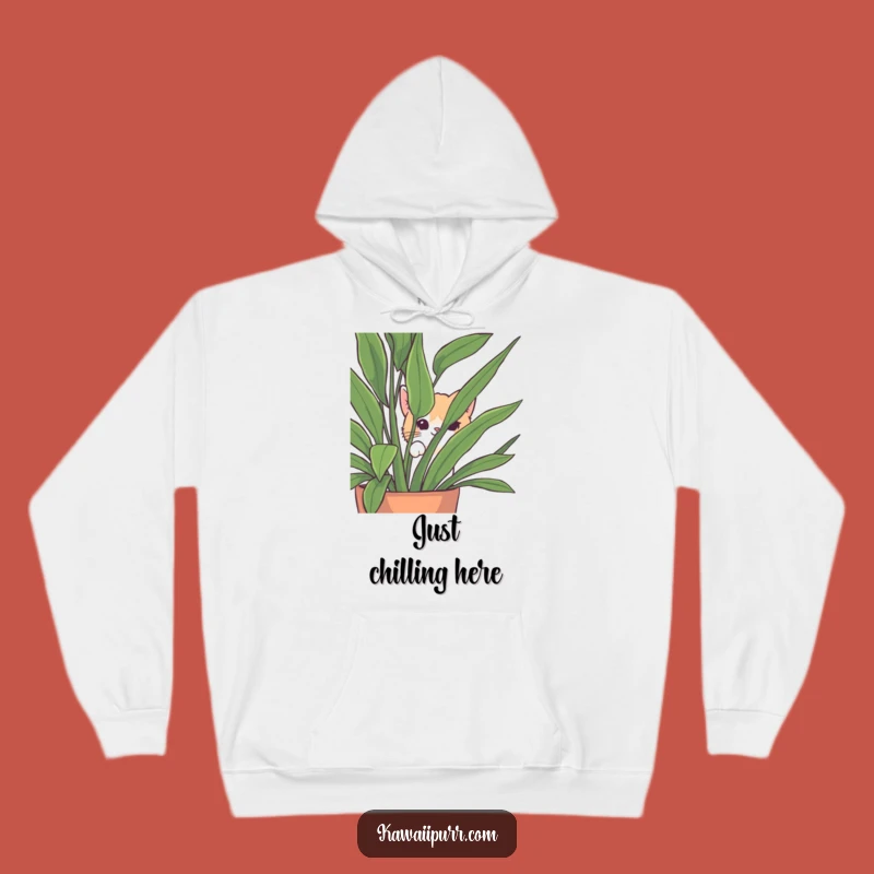 Funny Peek-a-Boo Cat Hoodie: Cozy Houseplant Hider Warm Funny Gift