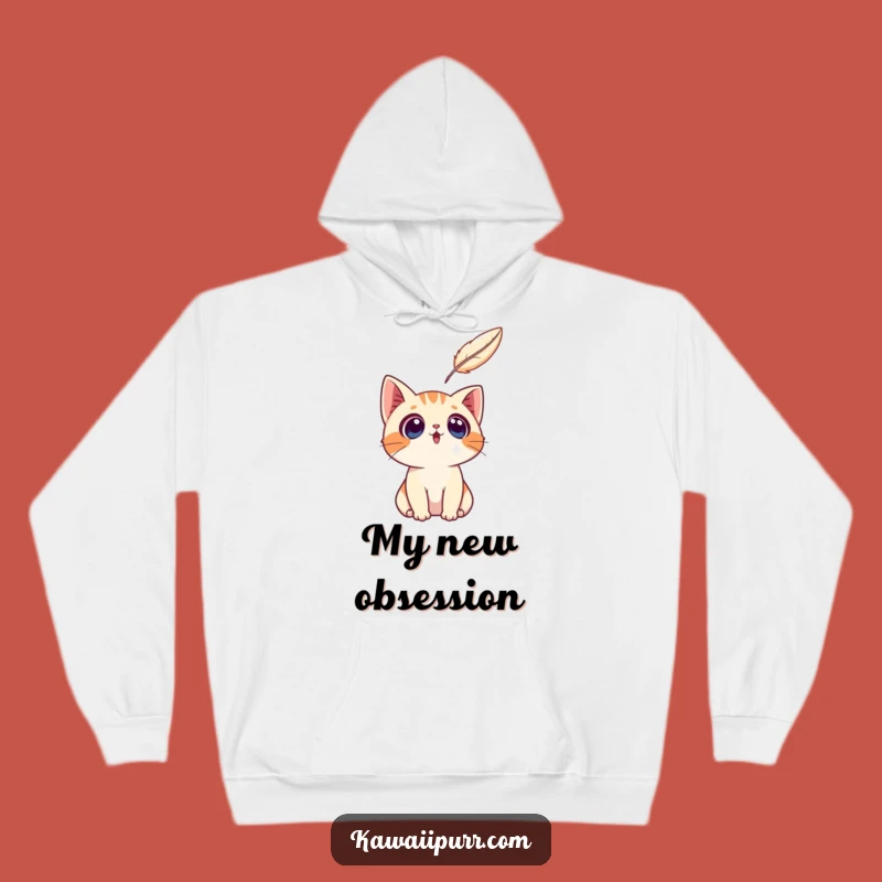 Funny Surprised Cat Hoodie: Cozy Catitude, Feather Dreams, Ideal Funny Gift!