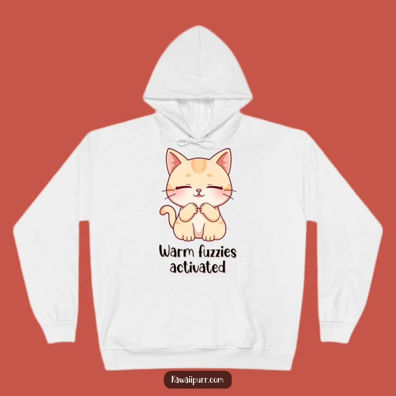 Funny Cat Purring Hoodie: Cozy Character Sweatshirt, Warm Gift for Cat Lovers
