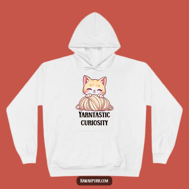 Cozy Funny Curious Cat Hoodie: Snuggle Up with Playful Discovery
