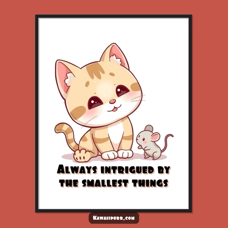 Free Printable Curious Cat Wall Art: Perplexed Feline Downloadable Decor