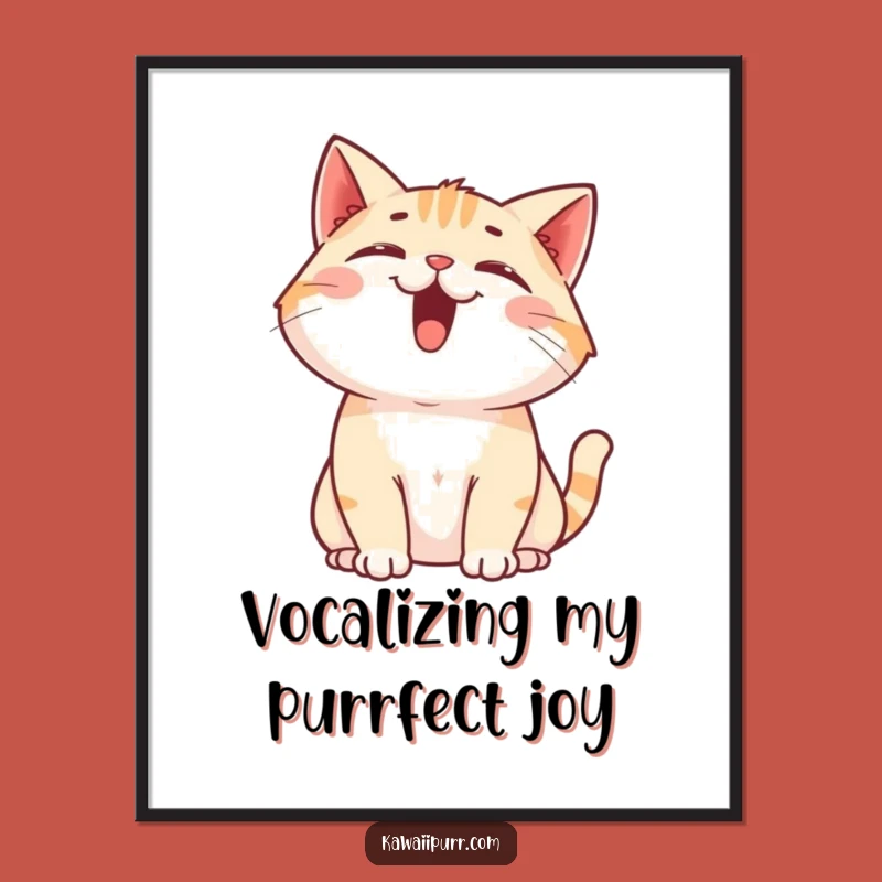 Free Printable Funny Cat Meow Wall Art: Joyful Downloadable Decor for Cat Enthusiasts