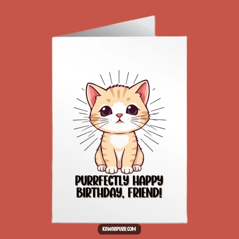 Free Printable Birthday Card: Hilarious Purring Kitten, Funny Downloadable Gift for Cat Lovers