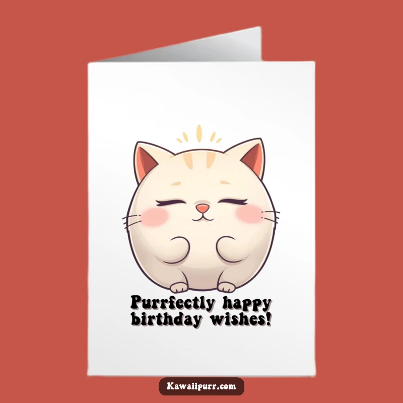 Free Printable Birthday Card: Zen Cat Aura - Funny Downloadable Relaxing Gift