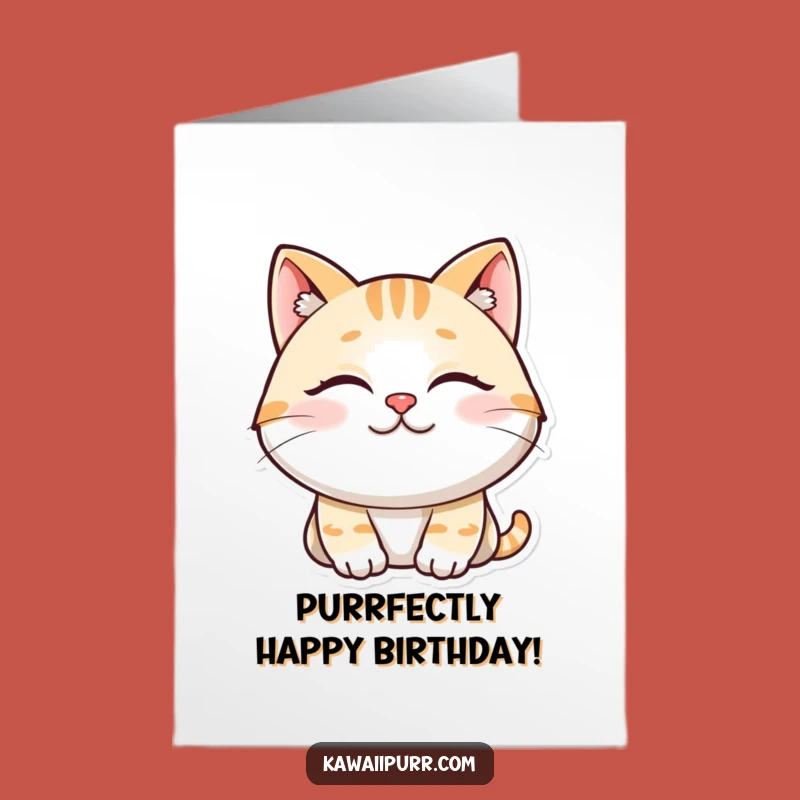 Free Printable Purring Cat Birthday Card: Funny Downloadable Gift for Cat Lovers