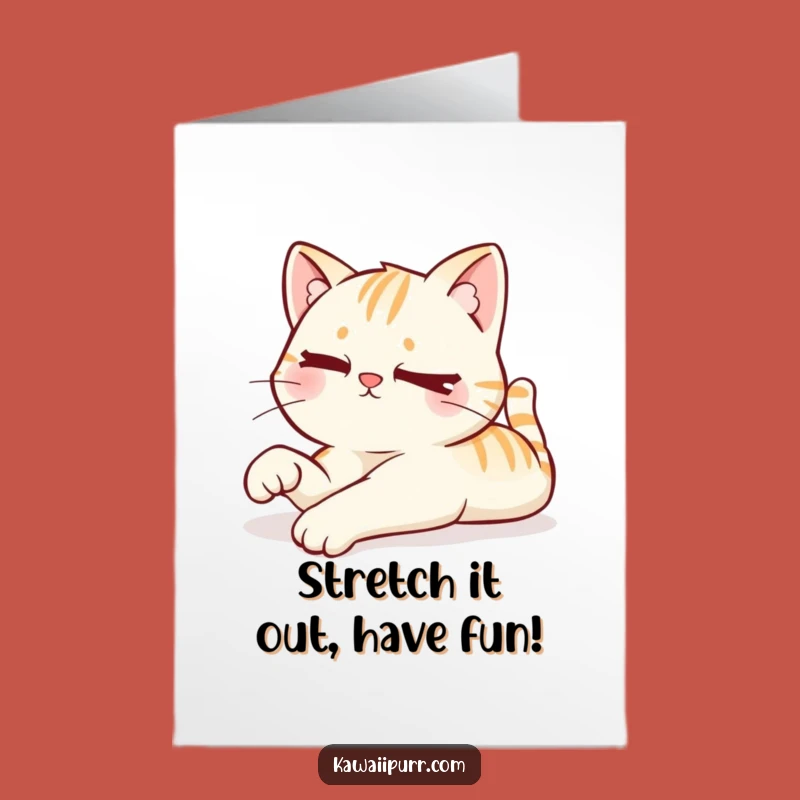Free Printable Winking Kawaii Cat Birthday Card - Funny Downloadable Mischievous Greeting