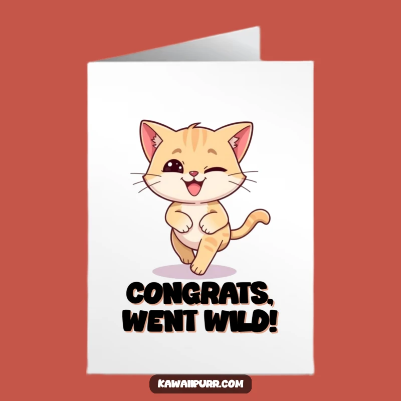 Free Printable Congratulations Dizzy Cat Card - Funny Downloadable Gift
