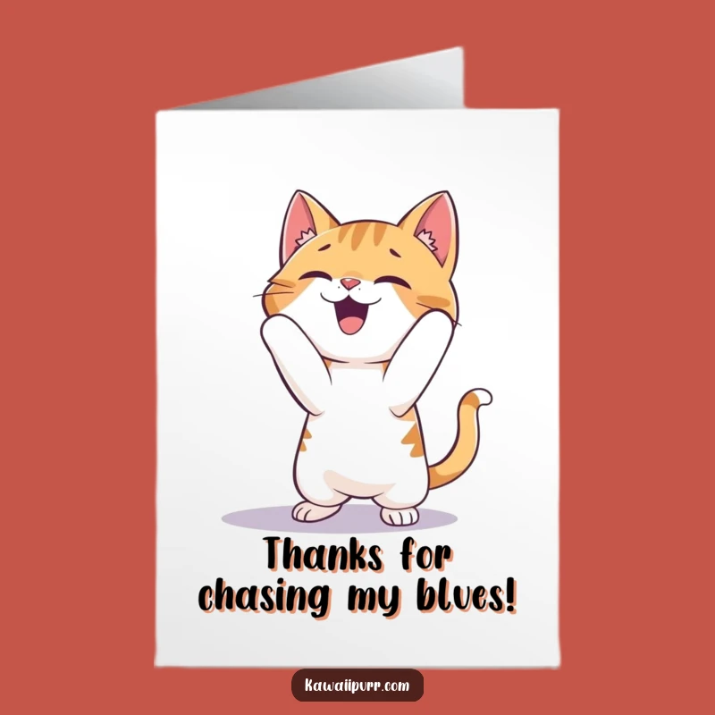 Free Printable Cat Pounce Thank You Card: Hilarious Downloadable Gift to Show Appreciation
