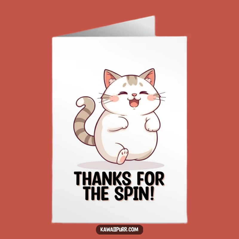 Free Printable Thank You Card: Confused Cat Tail Thanks, Funny Downloadable Greeting for Gratitude