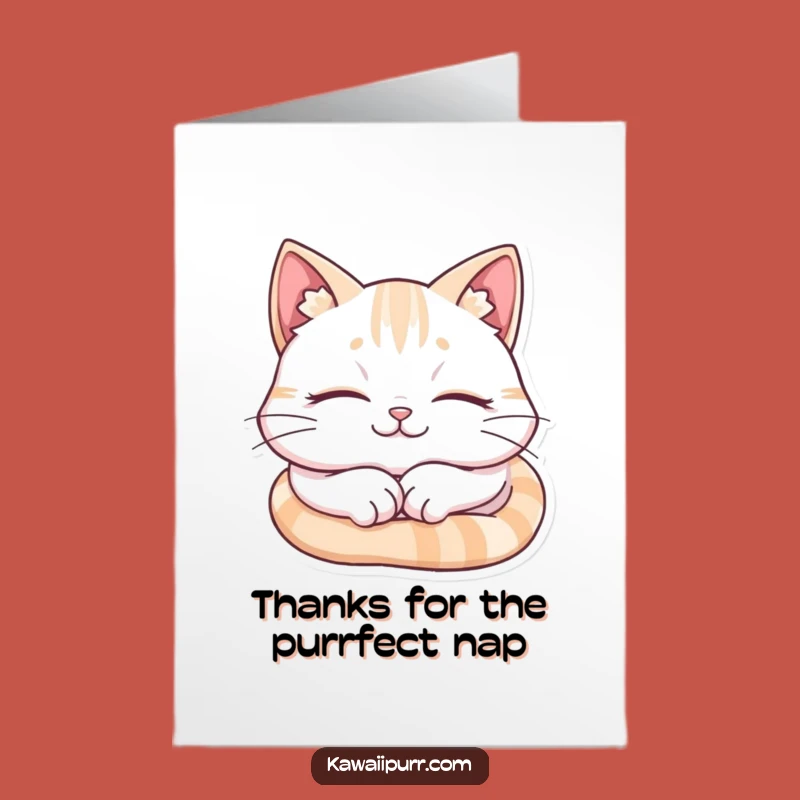 Free Printable Thank You Card: Cozy Cat Nap, Sweet DIY Gratitude Gift!