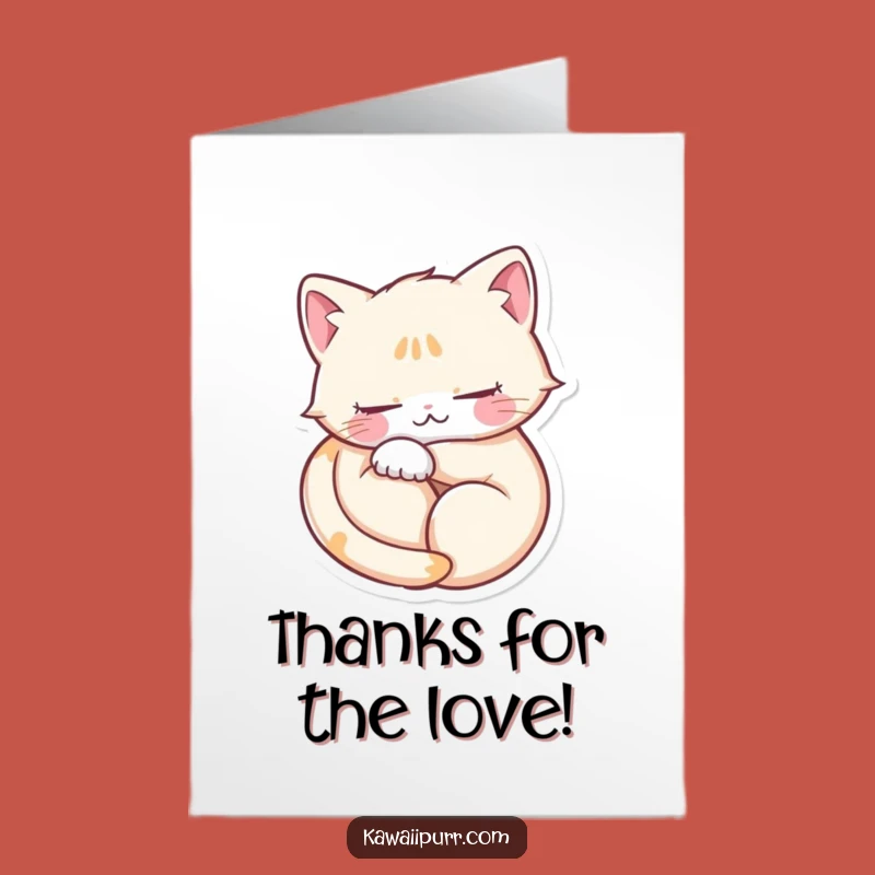 Free Printable Thank You Purring Cat Card - Funny Downloadable Gift